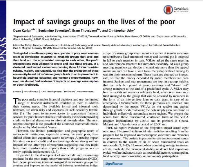 Savings groups research paper