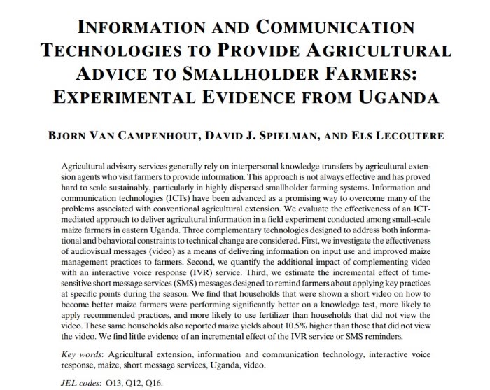 Video training research paper